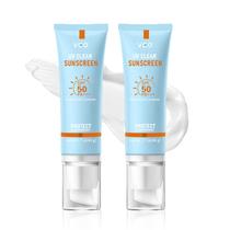 Protetor solar VGO Mineral SPF 50 sem óleo facial 60 ml (pacote com 2)