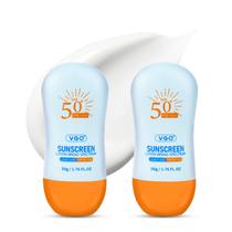 Protetor solar VGO Protetor solar para rosto SPF 50+ Mineral 60mL (pacote com 2) Protetor solar VGO Protetor solar para rosto SPF 50+ Mineral 60mL (pacote com 2)