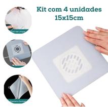 Protetor Tampa De Ralo Mau Cheiro Barata Escorpiões 15x15cm 4Un. Protetor Tampa De Ralo Mau Cheiro Barata Escorpiões 15x15cm 4Un.