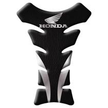 Protetor Tanque Honda Prata Couro 3D 18x13cm