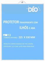 Protetor transparente ofcio com tampa e ilhos deo kit 100 unidades Protetor transparente ofcio com tampa e ilhos deo kit 100 unidades