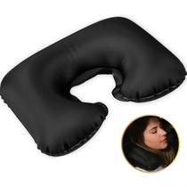 Protetor Travesseiro Encosto Almofada De Cabeça Pescoço Inflável Ortopédico Viagem Portatil