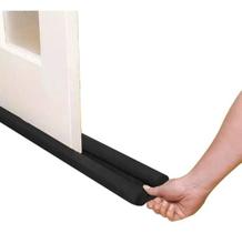 Protetor Veda Porta 80 Cm Rolinho Duplo - Poteção De Insetos Cor Preto