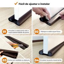 Protetor Veda Porta Rolinho Impermeável 70cm e 90cm Cores Enviadas Aleatoriamente