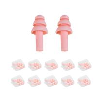 Protetores Auriculares De Silicone Macio À Prova d'Água 10 Peças Reutilizáveis Redução De Ruído Para Protetores Auriculares De Silicone Macio À Prova d'Água 10 Peças Reutilizáveis Redução De Ruído Para