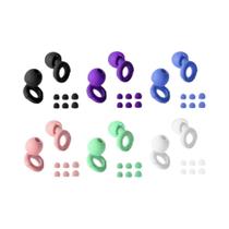 Protetores Auriculares Reutilizáveis De Redução De Ruído Com 8 Pontas XS S M L Para Dormir Nadar