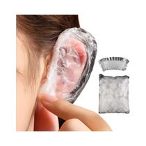Protetores Auriculares Transparentes Impermeáveis 100PCS Descartáveis Elásticos Para Tingimento De