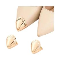 Protetores De Bico De Sapato De Salto Alto Feminino Em Metal, Decorativos, De Couro Luxuoso Com