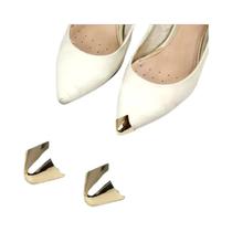 Protetores De Bico Metálicos Para Sapatos De Salto Alto Femininos, Decorativos Em Couro Luxuoso Com