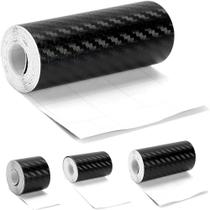 Protetores De Borda De Porta De Carro Em Fibra De Carbono 3D Pretos, Impermeáveis, Protetores De