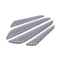 Protetores De Borda De Porta De Carro Em Fibra De Carbono Preta, 4 Peças, Protetor Contra Arranhões,