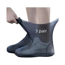 Protetores De Botas De Silicone Impermeáveis Unissex 3 Pares Reutilizáveis Para Uso Interno E