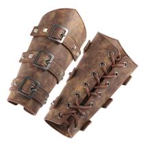 Protetores de braço HZMAN, material sintético, cinto medieval, braçadeiras de fivela Protetores de braço HZMAN, material sintético, cinto medieval, braçadeiras de fivela