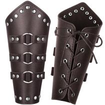 Protetores de braço Patelai Faux Leather Medieval Viking Cosplay