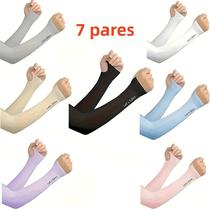 Protetores De Braço Resistentes a UV, 7 Pares De Mangas Fashion Para Ciclismo E Condução