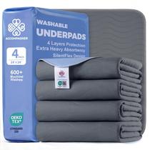 Protetores de Cama Accompagner 61x61cm Laváveis e Impermeáveis Pacote com 4 Protetores de Cama Accompagner 61x61cm Laváveis e Impermeáveis Pacote com 4