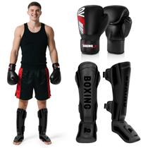 Protetores de Canela para Kickboxing Muay Thai com Luvas de Boxe Protetores de Canela para Kickboxing Muay Thai com Luvas de Boxe