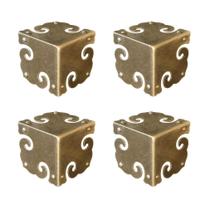 Protetores de canto Tiazza Vintage Pure Brass 4 unidades com pregos