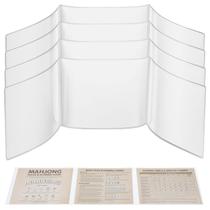 Protetores de capa para cartas de mahjong CIATBYYJ, 4 peças, transparentes Protetores de capa para cartas de mahjong CIATBYYJ, 4 peças, transparentes