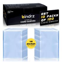 Protetores de cartas bindrz 66x92 mm 45 microns transparentes 1000 unidades Protetores de cartas bindrz 66x92 mm 45 microns transparentes 1000 unidades
