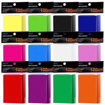 Protetores de Cartas MEQHUO 1200 unidades 66 x 91 mm 12 cores Protetores de Cartas MEQHUO 1200 unidades 66 x 91 mm 12 cores