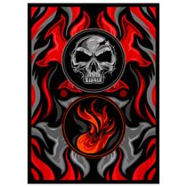 Protetores de Cartas Realm Guard 105 un. Preto Fosco Texturizado com Vermelho