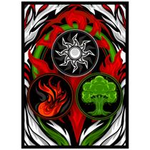 Protetores de Cartas Realm Guard 105 un Texturizados Foscos Branco e Vermelho