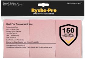 Protetores de cartas RyshePro 150 rosa 66x91 mm tamanho padrão Protetores de cartas RyshePro 150 rosa 66x91 mm tamanho padrão
