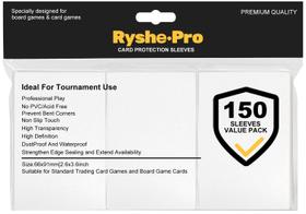 Protetores de cartas RyshePro 150 unidades foscos 66x91 mm tamanho padrão