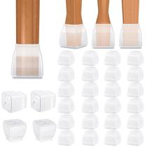 Protetores de chão para cadeiras de silicone BALEINE, transparentes, grandes, pacote com 24