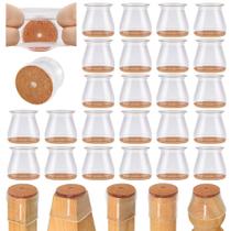 Protetores de chão para pernas de cadeira VIUME Silicone para madeira dura x24 Protetores de chão para pernas de cadeira VIUME Silicone para madeira dura x24