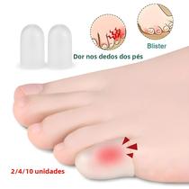 Protetores De Dedo Do Pé Em Gel Rosa Pexmen 2/4/10 Unidades Tampas De Dedo Pequeno Para Bolhas De