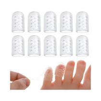Protetores De Dedos De Silicone Transparentes E Respiráveis 20pcs Previne Bolhas Calos Calosidades