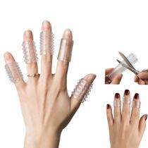 Protetores de Dedos SOR Inc. Kit com 6 Mangas de Silicone Transparente