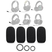 Protetores de espuma para microfone Voarmaks, kit com 4 unidades e anéis de vedação compatíveis Protetores de espuma para microfone Voarmaks, kit com 4 unidades e anéis de vedação compatíveis