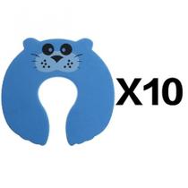 Protetores de fechaduras de segurança do bebê 10 pçs/set segurança infantil braçadeira de porta dos desenhos animados beliscar rolha de segurança de mão animal bonito