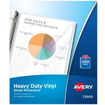 Protetores de folha Avery Clear Heavy Duty Vinyl 100 unidades Protetores de folha Avery Clear Heavy Duty Vinyl 100 unidades