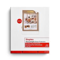 Protetores de folha Staples Heavy Weight 8,5x11" 300/caixa