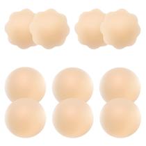 Protetores de Mamilo AMFLOWER de Silicone Reutilizáveis 5 Pares Nude
