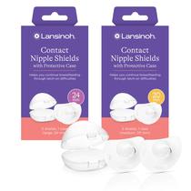 Protetores de mamilo Lansinoh Contact em silicone 20 mm e 24 mm, 4 unidades