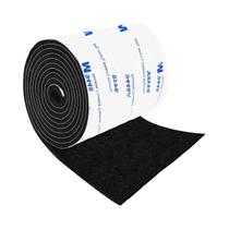 Protetores De Móveis De Feltro Autoadesivos Pretos Antiderrapantes, Tiras Cortáveis De Alta