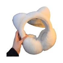 Protetores De Orelha De Pelúcia De Gato Fofos, À Prova De Vento, Dobráveis, Quentes Para O Inverno,