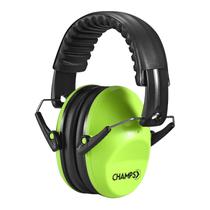 Protetores de ouvido Earmuff Champs para crianças com redução de ruído NRR 25dB verdes