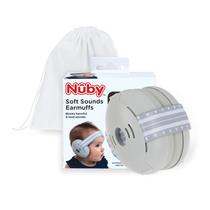 Protetores de ouvido para bebês Nuby Soft Sounds, ajustáveis, cinza, 1 ano ou mais
