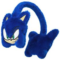 Protetores de Ouvido Sonic The Hedgehog - Pelúcia Macia e Acolchoada para Crianças