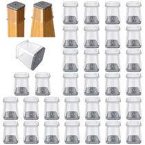 Protetores de pernas de cadeira OASMU 32 peças de feltro quadrado de silicone 3/4 -1"