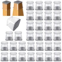 Protetores de pernas de cadeira OASMU 32 unidades de feltro quadrado de silicone Protetores de pernas de cadeira OASMU 32 unidades de feltro quadrado de silicone