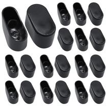 Protetores de pernas para móveis Bivethoi Oval 1,6 x 0,8 cm, borracha, 20 unidades
