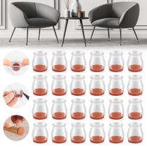Protetores de pernas para móveis Violibar 24PCS, tampas de feltro de silicone Protetores de pernas para móveis Violibar 24PCS, tampas de feltro de silicone