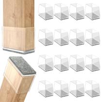 Protetores de pés de cadeira CHWM 16 peças em silicone 2 x 4 cm retangulares Protetores de pés de cadeira CHWM 16 peças em silicone 2 x 4 cm retangulares